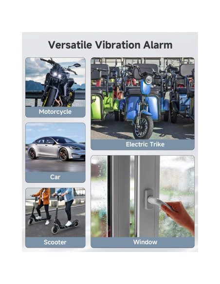 Sistema de Alarma Antirrobo Inalámbrico LNKERCO 110dB Ajustable