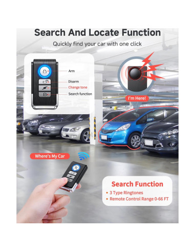 Sistema de Alarma Antirrobo Inalámbrico LNKERCO 110dB Ajustable