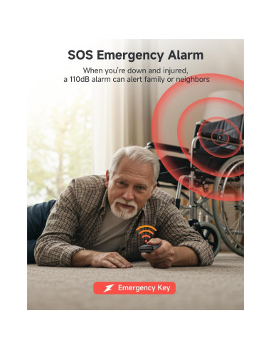 Sistema de Alarma Antirrobo Inalámbrico LNKERCO 110dB Ajustable