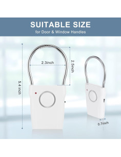 Alarma de Manija de Puerta Kanayu 4 Piezas 120dB Seguridad 2