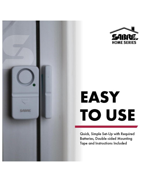 Alarma Inalámbrica de Seguridad SABRE 120 dB Paquete de 2