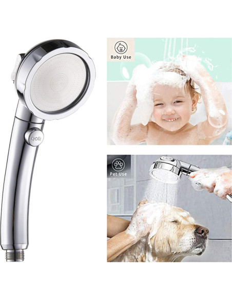 Cabezal de Ducha KAIYING Alta Presión 3 Modos Cromo