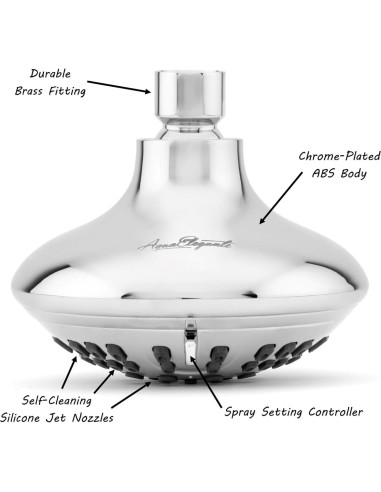 Cabezal de Ducha de Lujo Aqua Elegante Cromo 6 Funciones 9.5 L/min