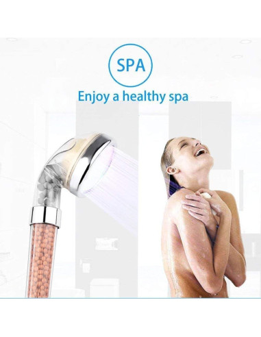 Cabezal de Ducha PRUGNA con Filtro y Manguera 1.5m - 3 Modos