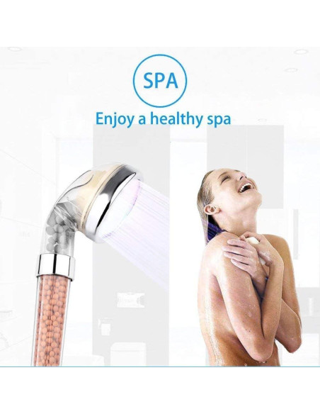 Cabezal de Ducha PRUGNA con Filtro y Manguera 1.5m - 3 Modos