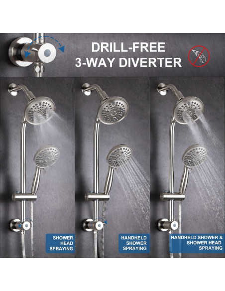 Cabezal de Ducha de Mano Egretshower 82 Modos Alta Presión 65.41 cm