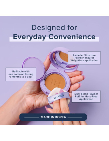 Polvo Compacto Prensado TRUHAIR para Raíces Canosas 10g Gris