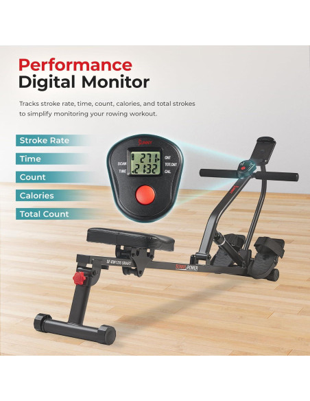 Máquina de Remo Compacta Sunny Health & Fitness SF-RW1205SMART