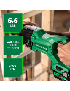 Sierra Recíproca Inalámbrica Metabo HPT 18V CR18DBQ4 3000 SPM 2