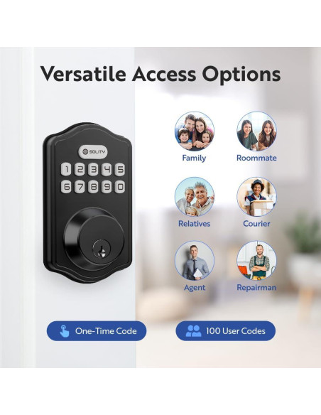 Cerradura Electrónica Solity AT1, Teclado, Auto-Bloqueo, 100 Códigos