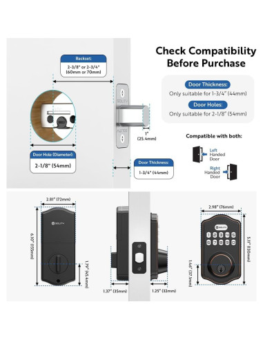 Cerradura Electrónica Solity AT1, Teclado, Auto-Bloqueo, 100 Códigos