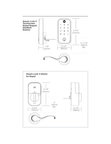 Cerradura Digital Yale Assure Lock 2 Z-Wave Suede Negro