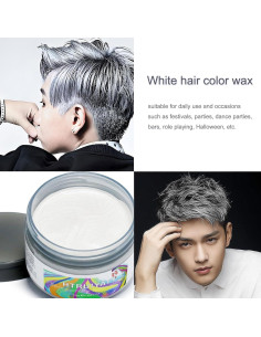 Cera de Color Blanco Temporal para Cabello HTRUIYA 120g 2