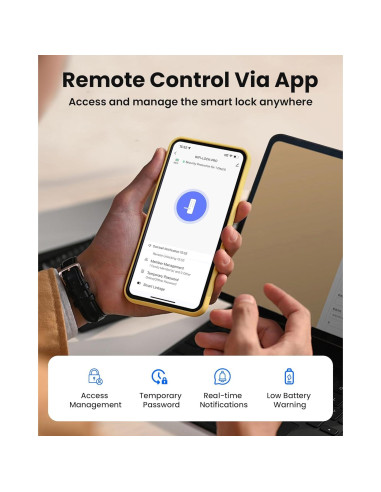 Cerradura Inteligente SohoTeco B07 WiFi y Huella Dactilar