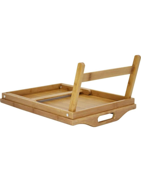Bandeja de Cama Plegable KKTONER de Bambú Natural 41x30cm