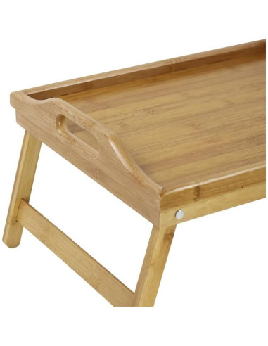 Bandeja de Cama Plegable KKTONER de Bambú Natural 41x30cm
