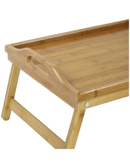 Bandeja de Cama Plegable KKTONER de Bambú Natural 41x30cm