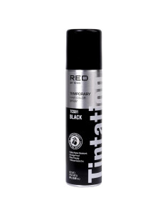 Spray Color Temporal para Cabello KISS 80g - Negro, Cobertura Raíces Grises