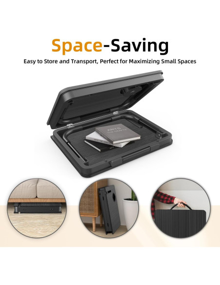 Escritorio Plegable para Laptop BUYIFY Negro 59x40 cm
