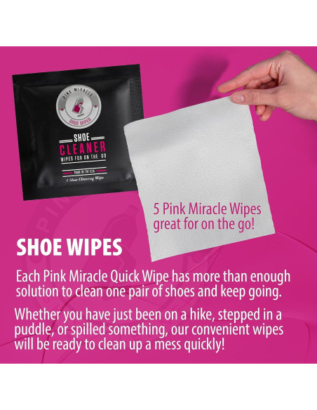 Kit de Cuidado de Zapatos Pink Miracle - Limpiador 240ml y Spray Protector