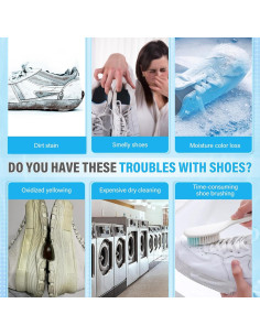 Kit de Limpiador de Zapatos YKDILYHH 200ml con Cepillo y Toalla 2