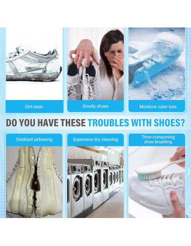 Kit de Limpiador de Zapatos YKDILYHH 200ml con Cepillo y Toalla