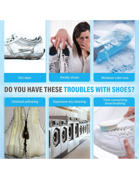 Kit de Limpiador de Zapatos YKDILYHH 200ml con Cepillo y Toalla