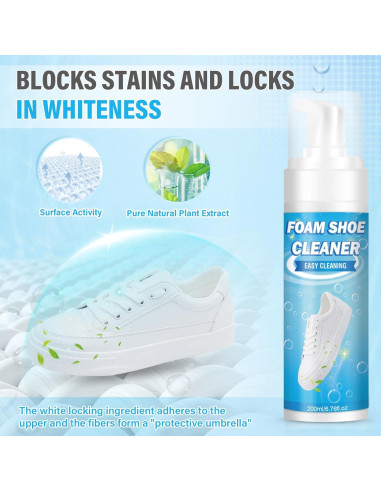 Kit de Limpiador de Zapatos YKDILYHH 200ml con Cepillo y Toalla