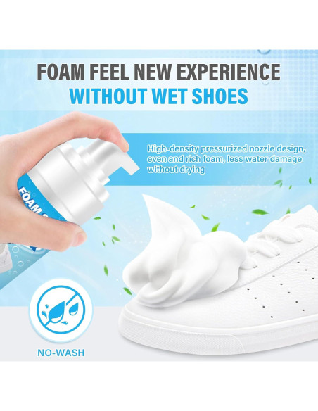 Kit de Limpiador de Zapatos YKDILYHH 200ml con Cepillo y Toalla