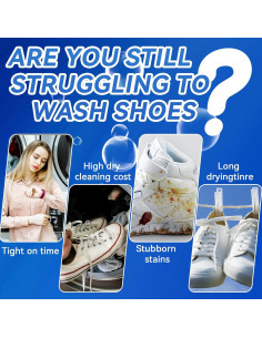 Kit Limpiador de Zapatos Blancos Balldanlu 200ml con Cepillo 2