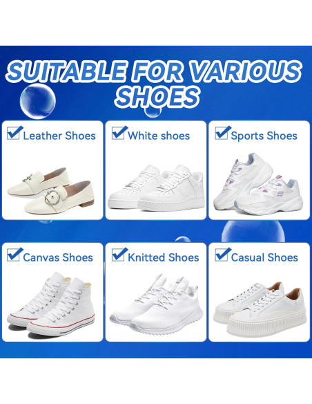 Kit Limpiador de Zapatos Blancos Balldanlu 200ml con Cepillo