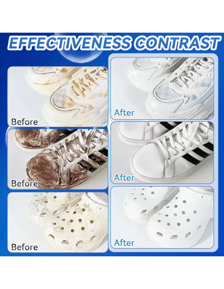 Kit Limpiador de Zapatos Blancos Balldanlu 200ml con Cepillo