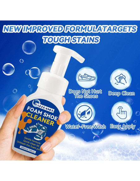 Kit Limpiador de Zapatos Blancos Balldanlu 200ml con Cepillo