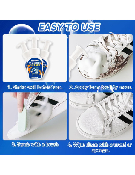 Kit Limpiador de Zapatos Blancos Balldanlu 200ml con Cepillo