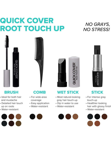 RED by Kiss Retoque Rápido Cabello Gris Set 2 Piezas Brocha Barra RED by Kiss Retoque Rápido Cabello Gris Set 2 Piezas Brocha Barra