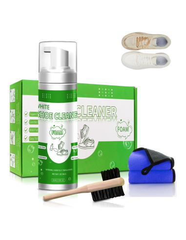 Kit Limpiador de Zapatos Tudepz 200ml Espuma Rápida Multiusos