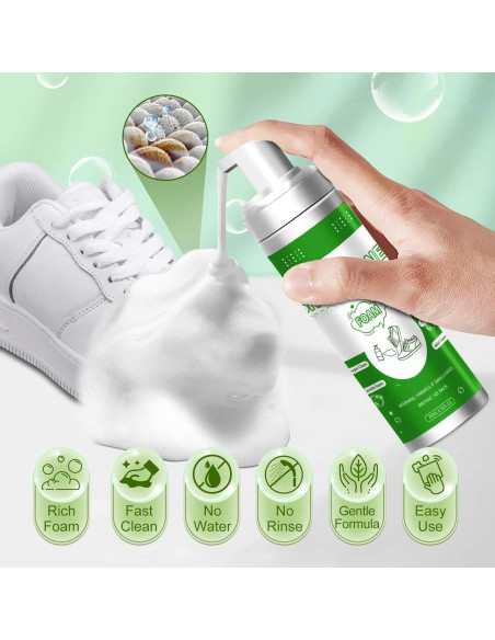 Kit Limpiador de Zapatos Tudepz 200ml Espuma Rápida Multiusos