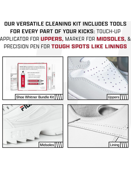 Kit de Blanqueador de Zapatos Factory Laced - Retoque y Marcadores