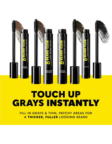 Tinte Temporal para Barbas El Club de la Barba - Negro 30 Aplicaciones