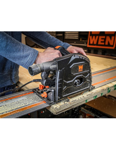 Sierra de Corte de Inmersión WEN 12A 18.4cm con Riel 3.05m