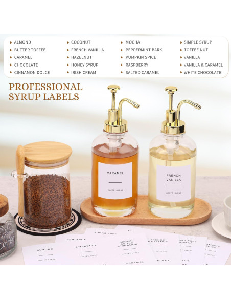 Set de Dispensadores de Jarabe para Bar de Café - 2 Pcs 500 ml