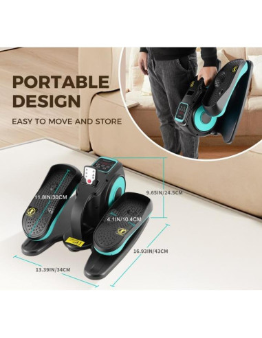 Máquina Elíptica de Escritorio Rollingsurfer EM-02 Verde Compacta