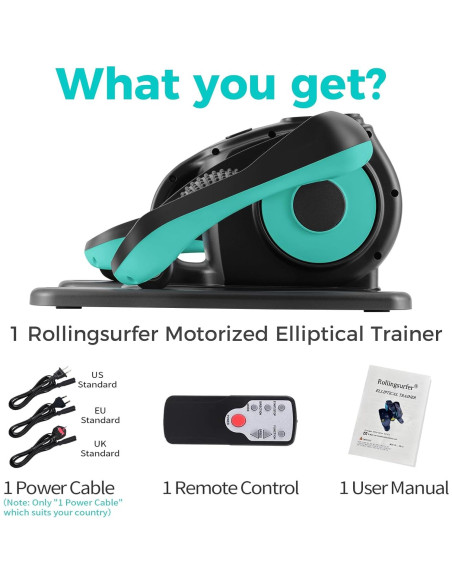 Máquina Elíptica de Escritorio Rollingsurfer EM-02 Verde Compacta