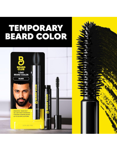 Tinte Temporal para Barbas El Club de la Barba - Negro 30 Aplicaciones