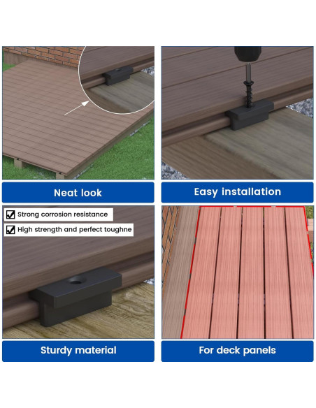 Muzata Sujetadores Ocultos para Deck 750PCS M029 Negro