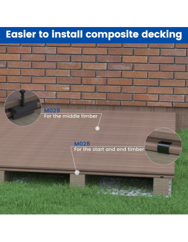 Muzata Sujetadores Ocultos para Deck 750PCS M029 Negro