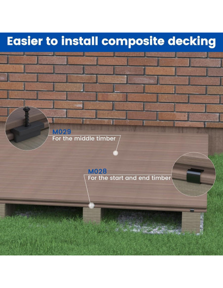 Muzata Sujetadores Ocultos para Deck 750PCS M029 Negro