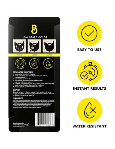 Tinte Temporal para Barbas El Club de la Barba - Negro 30 Aplicaciones
