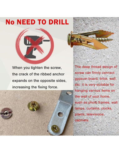 Kit de Anclajes y Tornillos Autoperforantes TriLnno 20 Pzas