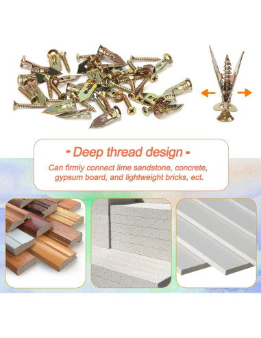 Kit de Anclajes y Tornillos Autoperforantes TriLnno 20 Pzas